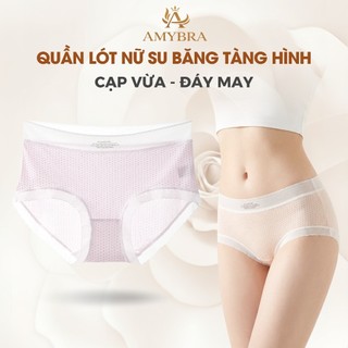 [ MẪU MỚI ] Quần Lót Nữ Su Tàng Hình Mát Mịn, Quần Chip Cạp Cao Đáy May Thoáng Khí AMYBRA L1398