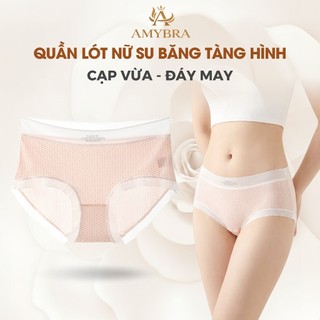 [ MẪU MỚI ] Combo Quần Lót Nữ Su Băng Tàng Hình Mát Mịn, Set Quần Chip Cạp Cao Đáy May AMYBRA L1398