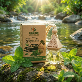 Tinh dầu treo Bạc Hà nguyên chất - Hoa Nén - Khử mùi , đuổi muỗi, gi.ảm say xe - 8ml