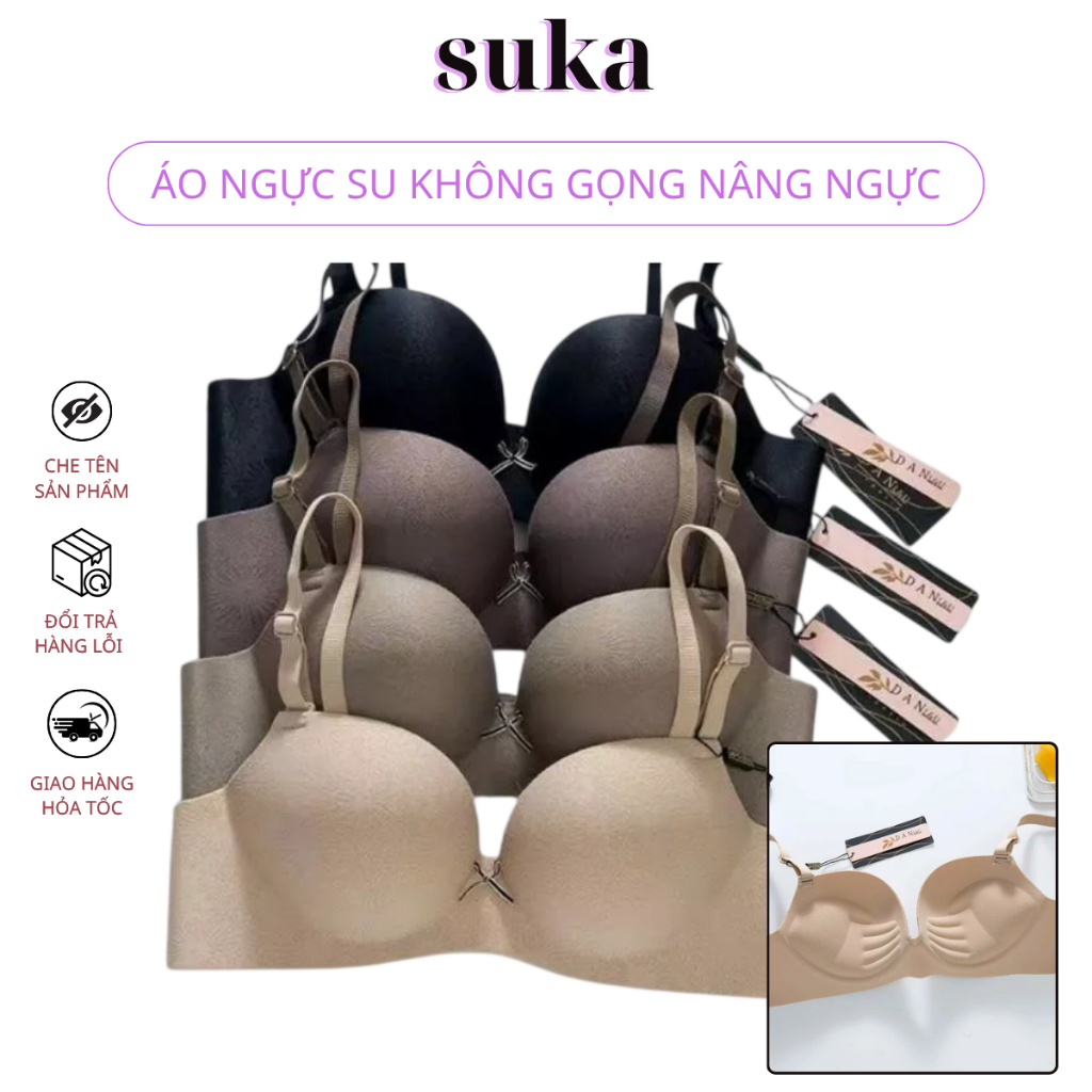 Áo Ngực Su Đúc Bàn Tay, Ao Lót Nữ Không Gọng Mềm Nâng Ngực U68