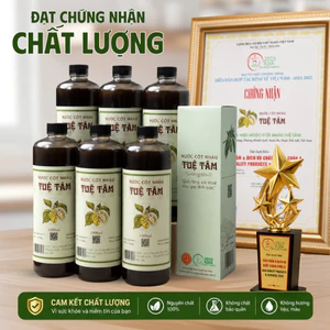 Combo 6 chai Nước Cốt Nhàu Tuệ Tâm hỗ trợ sức khỏe - Chai 1000ml