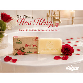 Xà Phòng Làm Đẹp Da Hương Hoa Hồng - Hoa Nén - Rose Soap - Sáng da, mềm mịn, thơm quyến rũ 100gr