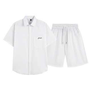 Set Bộ Áo Sơ Mi Quần Đùi Nam Mùa Hè 4 Màu Chất Đũi Cao Cấp 2026 Thêu Túi Thời Trang