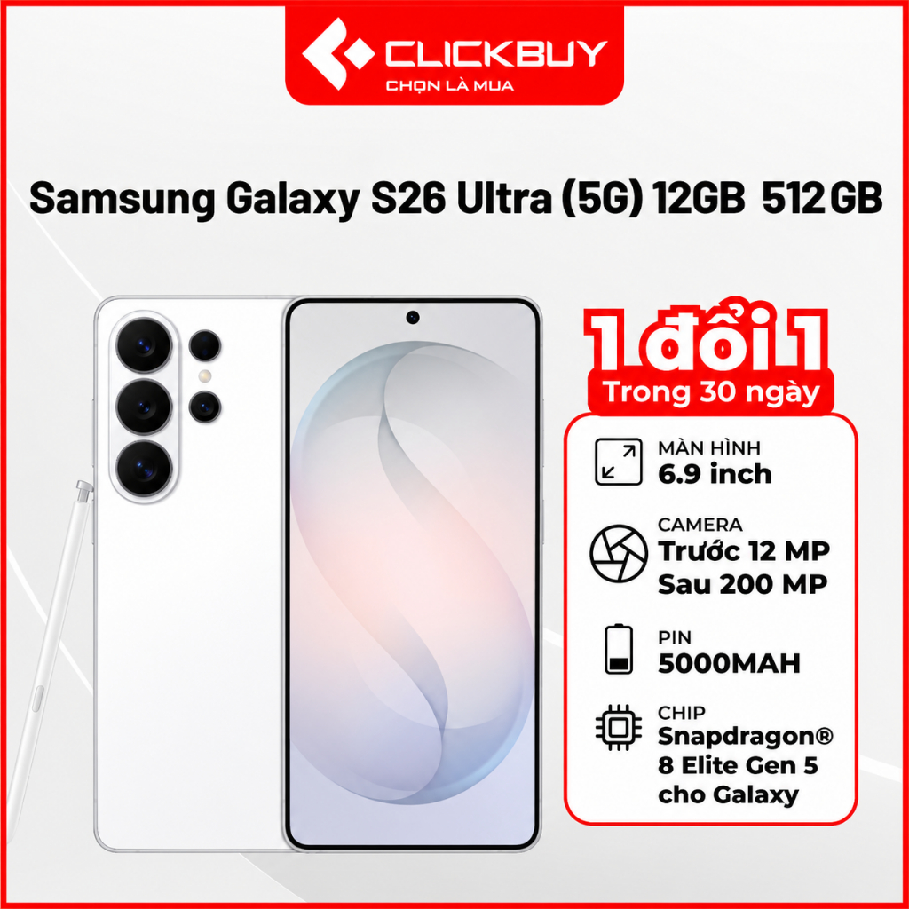 Điện Thoại Samsung Galaxy S26 Ultra (5G) 12GB 512GB Chính Hãng | BigBuy360 - bigbuy360.vn