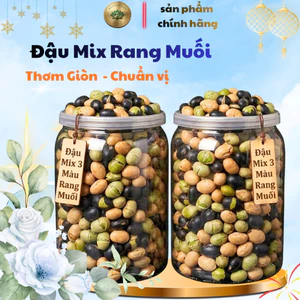 Đậu mix 3 màu rang muối thơm ngon giòn tốt cho sức khoẻ không chất bảo quản túi zíp 250g 500g 1kg
