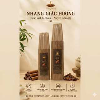 COMBO 2 BÓ MIX LOẠI 30+40CM NHANG TRẦM /ĐÀN HƯƠNG /QUẾ /GỪNG - GIÁC HƯƠNG - BÓ 500G