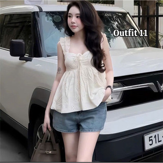 Áo Hai Dây Babydoll Chất Đũi Boi Buộc Nơ – Áo 2 Dây Tiểu Thư Vintage Hàn Quốc Siêu Xinh Sẵn SLL