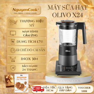 Máy Làm Sữa Hạt Xay Nấu Đa Năng OLIVO X24Pro – Nấu Sữa, Cháo, Hấp, Hầm, Sinh Tố, Giữ Ấm NGUYENCOOK