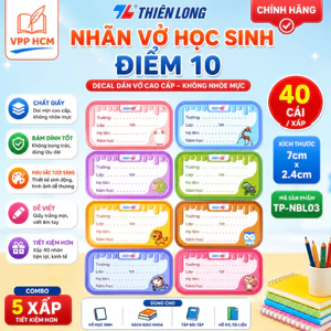 NHÃN VỞ THIÊN LONG ĐIỂM 10 TP-NBL03 – CHẤT GIẤY DAI MỊN CAO CẤP, HOÀN HẢO
