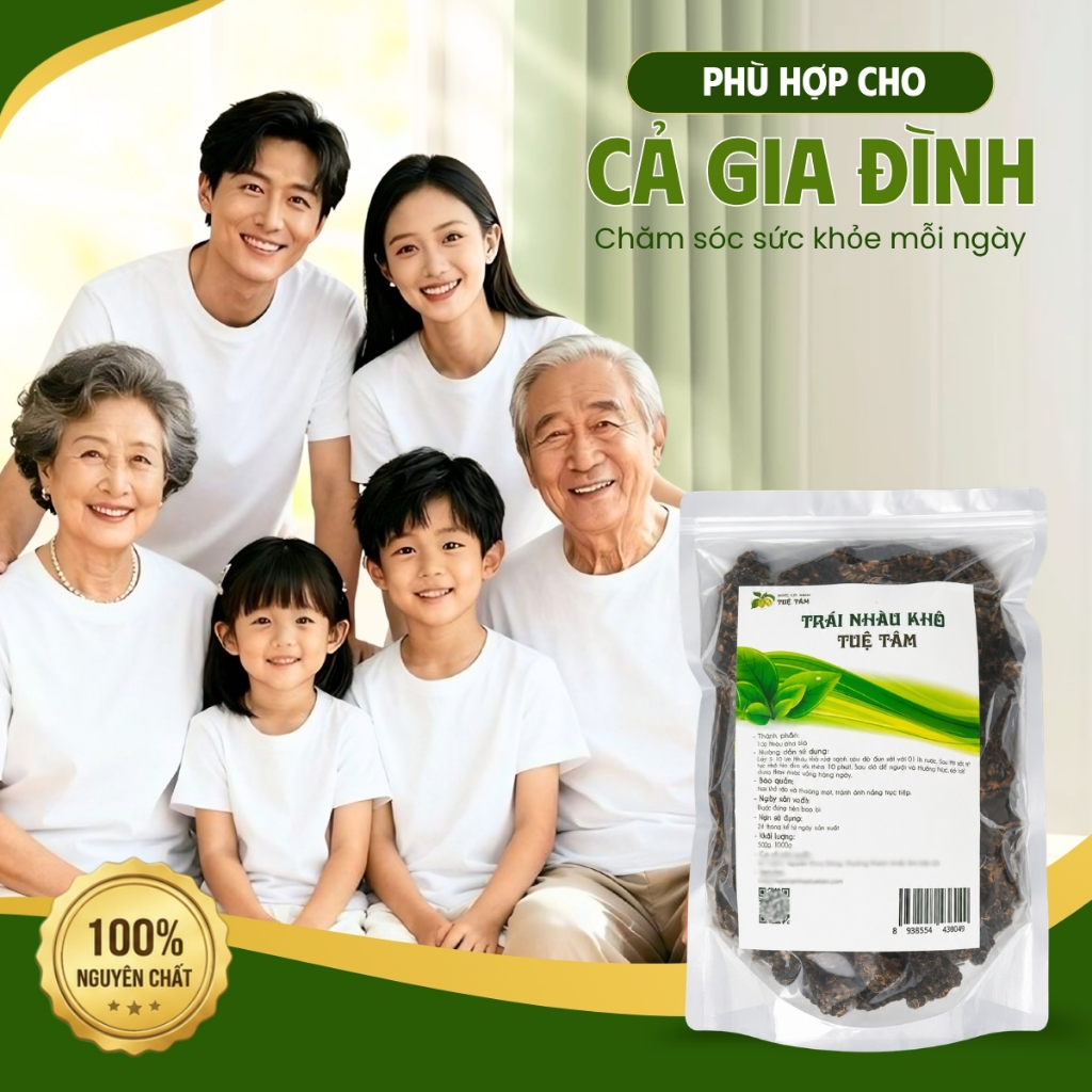Trà nhàu khô 1kg từ trái nhàu sấy khô Tuệ Tâm - dễ uống mỗi ngày hỗ trợ tiêu hóa tăng cường đề kháng