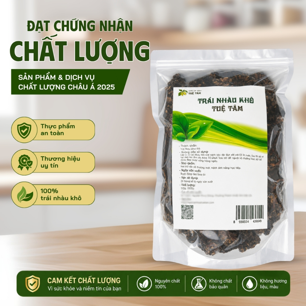 Trà nhàu khô 1kg từ trái nhàu sấy khô Tuệ Tâm - dễ uống mỗi ngày hỗ trợ tiêu hóa tăng cường đề kháng