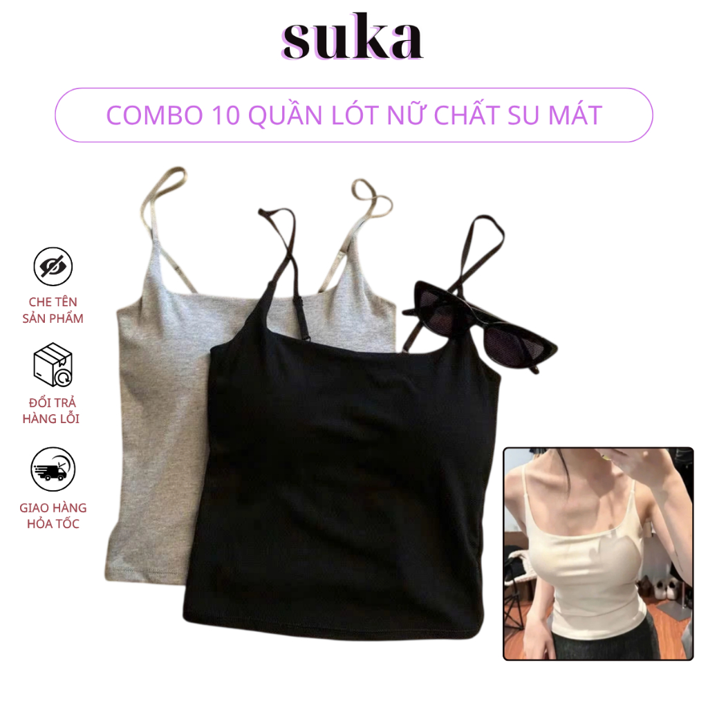 Áo bra cotton 2 dây dáng dài kèm mút đệm ngực hàng cao cấp 626