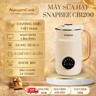 [CHÍNH HÃNG] Máy Nấu Sữa Hạt Đa Năng Mini Snapbee CB1200 1.2L – 9 Chức Năng, Inox 304, Tặng Xửng