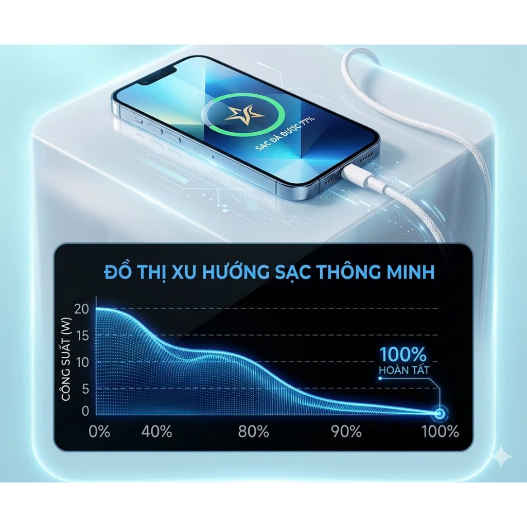 Củ Sạc Nhanh Chính Hãng MAST Tương Thích Với Tất Cả Các Dòng IPhone,Bảo Vệ Và An Toàn Cho Điện Thoại