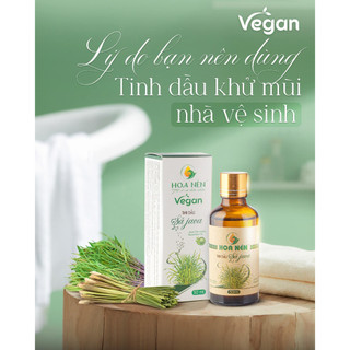 Tinh dầu Sả Java nguyên chất 30ml - Hoa Nén - Hương thơm mát, khử mùi, đuổi muỗi, côn trùng