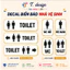 Biển Báo Nhà Vệ Sinh 🌈 Decal Toilet, WC - Sticker Trang Trí Dán Kính, Tường, Gạch, Gỗ, Miễn Phí Vận Chuyển