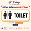 Biển Báo Nhà Vệ Sinh 🌈 Decal Toilet, WC - Sticker Trang Trí Dán Kính, Tường, Gạch, Gỗ, Miễn Phí Vận Chuyển