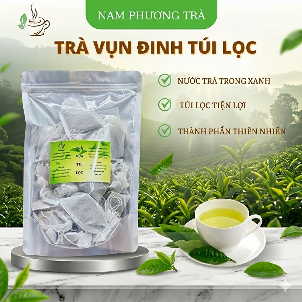 COMBO 2 Gói Trà Túi Lọc Đinh Nõn Đặc Biệt Thái Nguyên 1kg bao gồm 90-100 túi lọc đóng gói tiện lợi