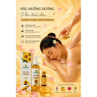 Dầu Hướng Dương nguyên chất - Dầu nền massage, dưỡng da, ch.ống lão hoá - 300ml