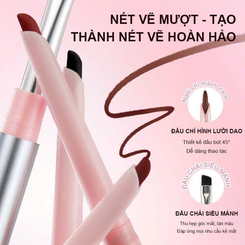 [LIVE KOL] Bút kẻ mắt dạng gel kẻ mắt lâu trôi, chống thấm nước HEXZE, Gel kẻ mắt khô nhanh, không lem, không trôi