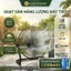 Quạt năng lượng mặt trời Solar Fan CS-118F, quạt sạc tích điện dạng nằm chân quỳ hiển thị PIN, động cơ bền bỉ 12 mức gió