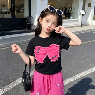 ÁO Thun Nữ Tay NgắN MớI ThiếT Kế HọA TiếT BướM ChấT LượNg Cao, Phù HợP áO Thun Cho Bé GáI