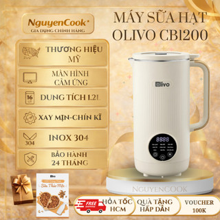 [1.2L] Máy Làm Sữa Hạt Mini OLIVO CB1200 – 10 Chức Năng, Xay Nấu Đa Năng, Chống Trào, Inox Cường Lực