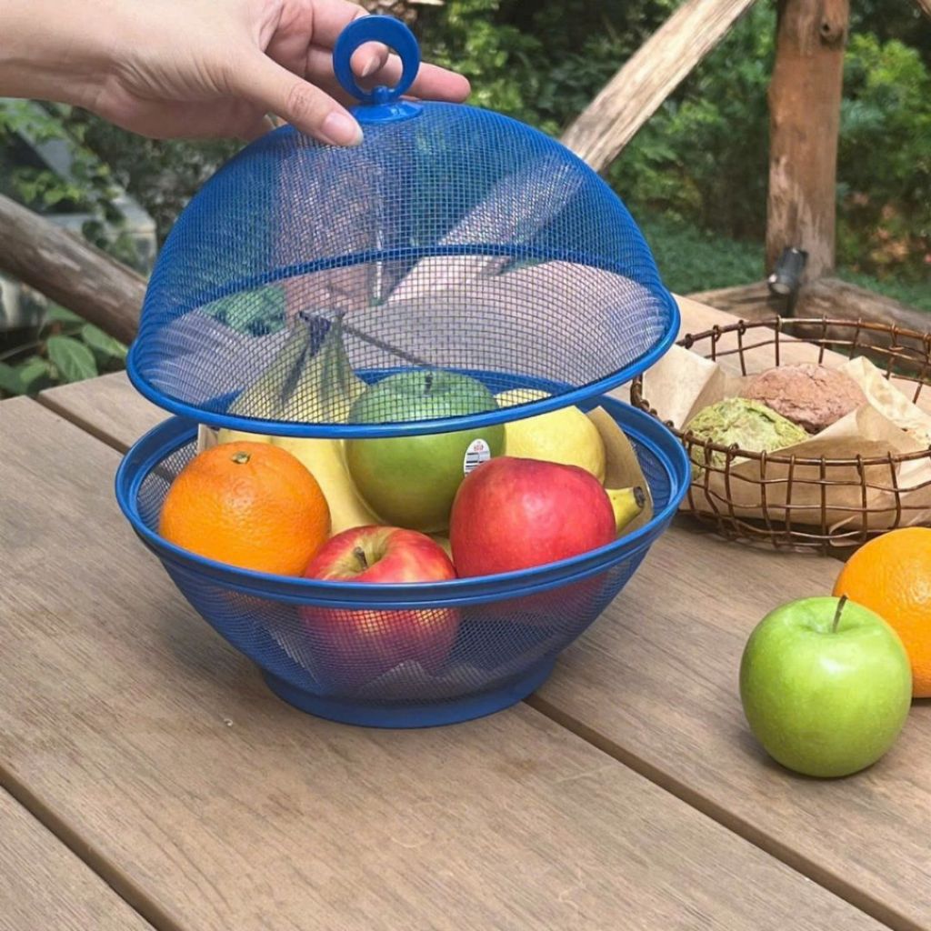 Rổ Đựng Hoa Quả Có Nắp ALOHOME – Rổ Lưới Đựng Trái Cây Kèm Nắp Chống Côn Trùng Tiện Lợi