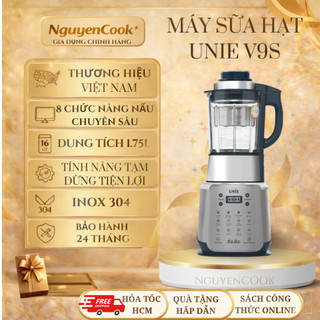 [CHÍNH HÃNG] MÁY LÀM SỮA HẠT CAO CẤP UNIE V9S PRO – DUNG TÍCH 1.75L – BẢO HÀNH 5 NĂM