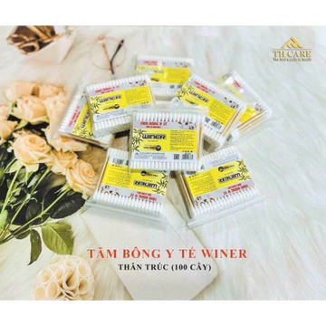 [COMBO 5 GÓI] Tăm Bông Y Tế WINER Thân Nhựa – Gói 100 Que - Tăm Bông Y Tế WINER Thân Trúc – Gói 100 Que
