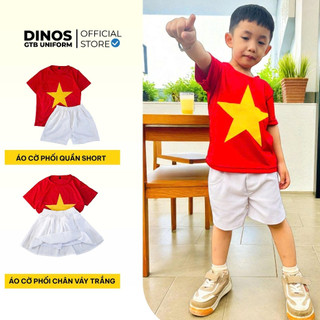Áo Thun In Cờ Cho Bé Dinos - Lẻ Quần/Chân Váy Màu Trắng Riêng