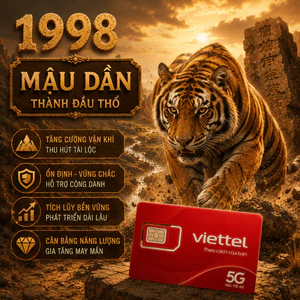 Sim Viettel Số Đẹp Cho Người Sinh Năm 1998 Mậu Dần Mệnh Thành Đầu Thổ Tăng Nền Tảng Và Tài Lộc