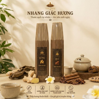 COMBO 2 BÓ MIX LOẠI 40CM NHANG TRẦM /ĐÀN HƯƠNG /QUẾ /GỪNG - GIÁC HƯƠNG - BÓ 500G