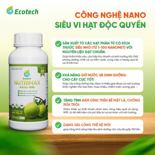 Phân Bón NUTRIMAX Eco 88 (500ml) - Phục Hồi Toàn Diện Cho Cây, Hạn Chế Vàng Lá, Ổn Định pH, Tăng Kháng Bệnh