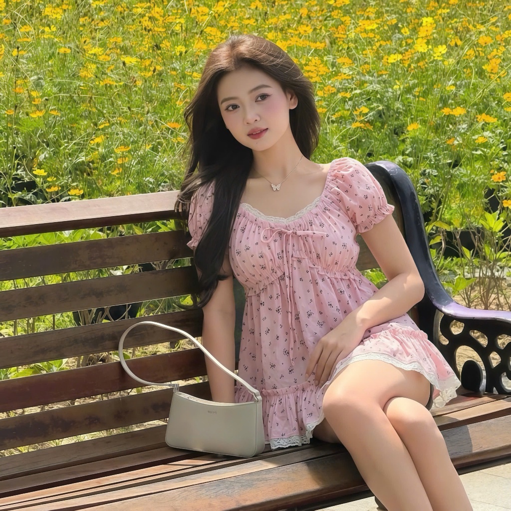 Áo sơ mi kiểu nữ SM447 Kozoda chất gió hàn họa tiết hoa nhí babydoll dáng vừa tiểu thư ngắn tay form rộng thời trang nữ | BigBuy360 - bigbuy360.vn