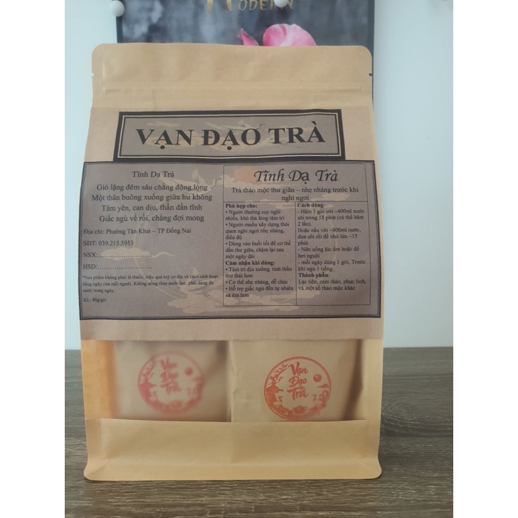 Tĩnh Dạ Trà - Giúp dễ ngủ (Ninh Tâm Dưỡng khí - Tĩnh Thần Hòa Trung) - Dưỡng tâm - Thư Thần - Trà dùng buổi tối