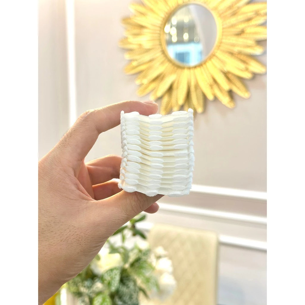 Bông tẩy trang ALUCOS mẫu mới siêu dày 222 miếng, bông tẩy trang vuông tròn