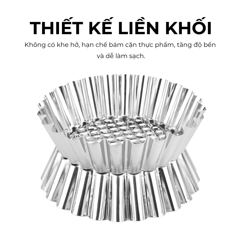 Khuôn Bánh Nhôm Không Dính KOOBEE – Khuôn Bánh Bò, Bánh Khọt, Tart Trứng Hình Hoa Tái Sử Dụng (PKB37)