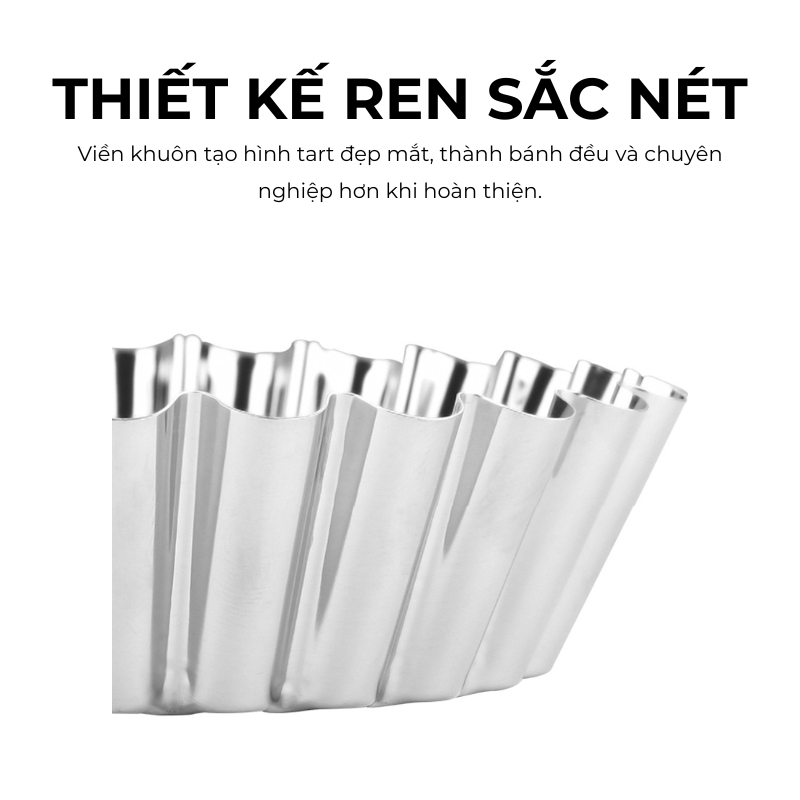 Khuôn Bánh Nhôm Không Dính KOOBEE – Khuôn Bánh Bò, Bánh Khọt, Tart Trứng Hình Hoa Tái Sử Dụng (PKB37)