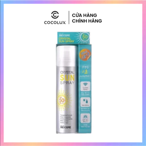 Xịt Chống Nắng Re:cipe Crystal Sun Spray SPF50+ PA+++ Chống nước lâu trôi