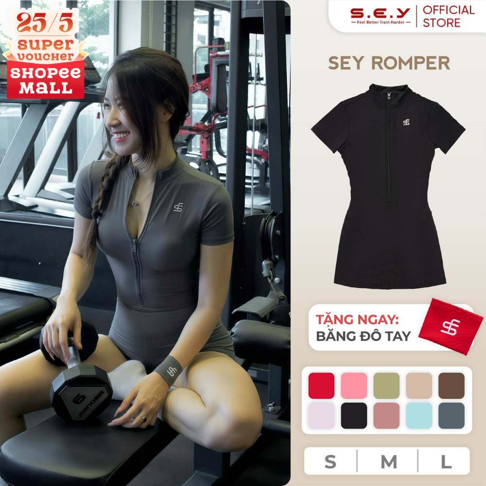 Bộ Đồ Thể Thao Jumpsuit Nữ SEY JUMP ROMPER - Bộ BodySuit Tập Gym, Yoga Nữ Cao Cấp