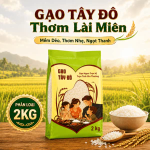 Gạo Thơm Lài Miên Tây Đô Kim Cương 2kg - Mềm Dẻo, Thơm Nhẹ, Ngọt Thanh