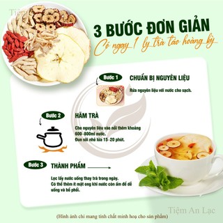 Trà Táo Hoàng Kỳ, Trà Tăng Sinh Collagen Tự Nhiên, Bổ Khí Dưỡng Huyết, Sinh Tân Dịch