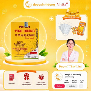 [ CHIẾT XUẤT THẢO DƯỢC ] Dầu Gừng Thái Dương Nóng Mạnh Làm Ấm, Thư Giãn Cơ Thể, Vai Gáy, Lưng – Chai 24ml
