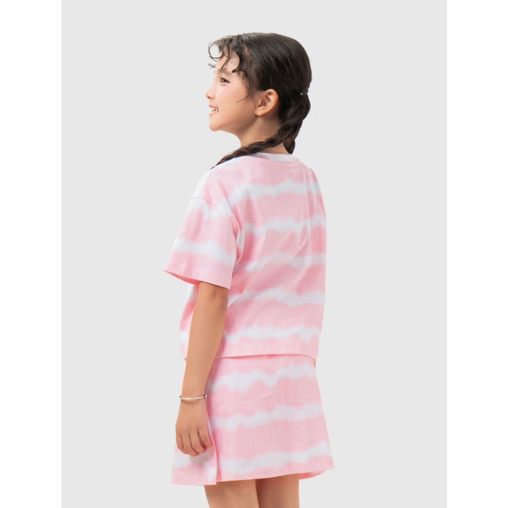 Bộ quần áo bé gái CANIFA set bộ áo thun mix chân váy cộc tay chất cotton mềm mại thoáng mát 1ST26S001