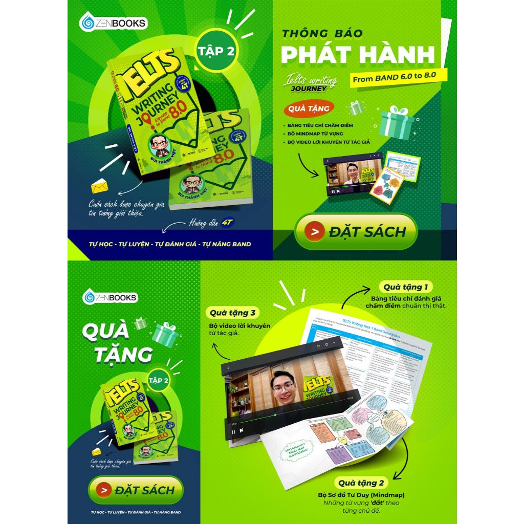 Sách - Ielts Writing Journey: ELEVATE TO BAND 8.0 - Bùi Thành Việt