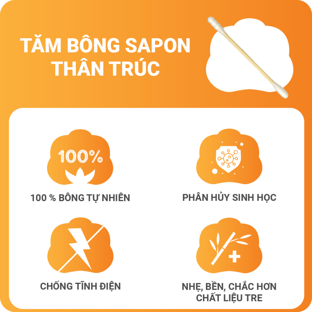 [MUA 1 TẶNG 1] Vỉ 140 chiếc Tăm nhựa xương cá YUMY an toàn cho nướu - Tặng 1 gói Tăm bông thân trúc