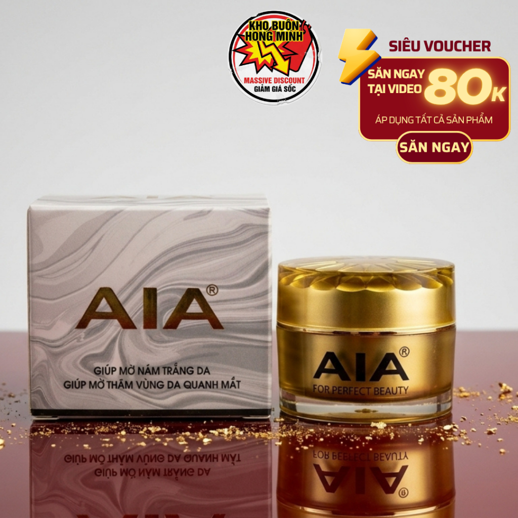 Kem Face AIA Chính Hãng [Xám Vàng] - Ngừa Thâm Quầng Mắt, Cấp Ẩm Và Phục Hồi Da Tươi Trẻ