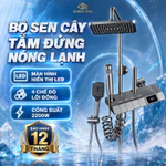 Bộ Sen Cây Tắm Đứng Nóng Lạnh Màn Hình Hiển Thị Thông Minh 4 Chế Độ Lõi Đồng, Inox 304 Sơn Tĩnh Điện Sang Trọng — ảnh 2