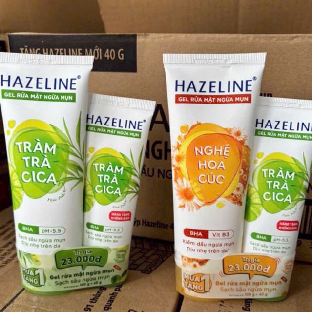 HAZELINE gel rửa mặt 100gr tặng